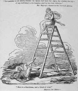 Her er en Gentlemen, og en af mine venner!, c1820. af George Cruikshank