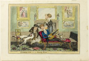 Humming Birds eller A Dandy Trio af George Cruikshank