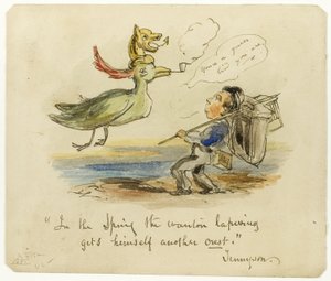 Om foråret får den vilde vipstjert en ny krans af George Cruikshank