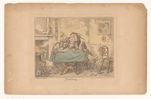 Jaloezie Jalousi (titel på objekt) af George Cruikshank