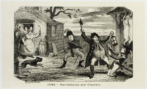 Juni - Marrowbones and Cleavers fra George Cruikshanks stålstik til The Comic Almanacks: 1835-1853 af George Cruikshank