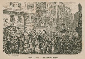 juni - Dronningens egen af George Cruikshank