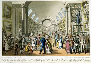 La grande galerie du Louvre - i "" Life in Paris"" af David Carey, London af George Cruikshank