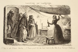Søger logi, pub. 1851 af George Cruikshank