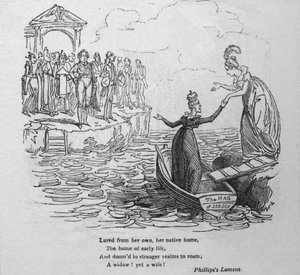 Lokket fra sit eget, sit fødehjem..., c1820. af George Cruikshank