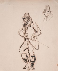 Mand med en ridepisk af George Cruikshank
