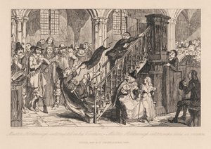 Mester Holdenough afbrudt i sit kald af George Cruikshank