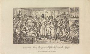 Midnat, Tom & Jerry på en café... af George Cruikshank