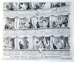 Operabokse under den store udstillings tid, c.1851 af George Cruikshank