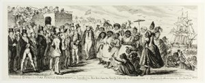 Sandsynlige virkninger af kvindelig udvandring eller import af det smukke køn fra de vilde øer som følge af eksport af alle vores egne til Australien.... fra George Cruikshanks stålstik til The Comic Almanacks: 1835-1853 af George Cruikshank