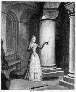 Dronning Janes første nat i tårnet, 1553 1840 af George Cruikshank