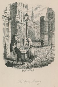 Scene i Londons liv: Gaderne - morgen af George Cruikshank