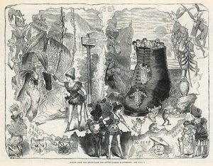 Scener fra Drury Lane og Covent Garden Pantomimes af George Cruikshank