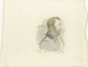 Selvportræt i profil af George Cruikshank