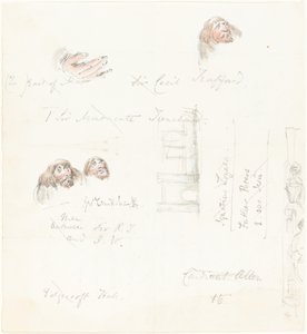 Skitser af groteske ansigter af George Cruikshank