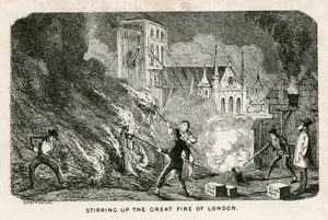 Oprører den store brand i London af George Cruikshank