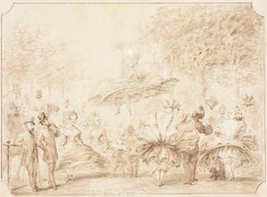 At tage luften i Hyde Park [bagside]. af George Cruikshank
