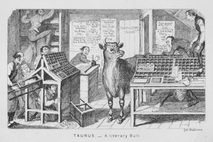Tyren, en litterær tyr (gravering) af George Cruikshank
