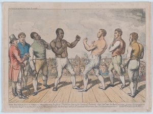 Slaget mellem Cribb og Molineaux, 28. september 1811, 3. oktober 1811., 3. oktober 1811. af George Cruikshank