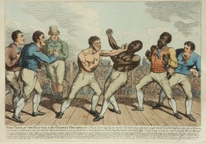 The Close of the Battle Triumphant (farvet radering) af George Cruikshank