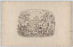 Spredningen af alle nationers værker fra den store udstilling af 1851, 1851., 1851. af George Cruikshank