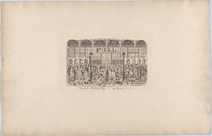 Den første Shilling-dag, der går ind, 1851., 1851. af George Cruikshank