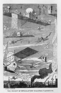 Spekulationens højde, grundløse forventninger (gravering) af George Cruikshank