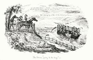 Hestene går til hundene (gravering) af George Cruikshank