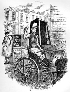 The Last Cab Driver, and the First Omnibus Cad, c1900 af George Cruikshank