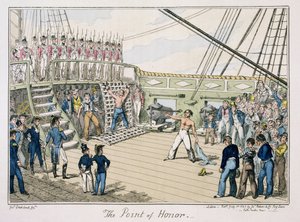 The Point of Honor, udgivet 1825 (farvegravering) af George Cruikshank