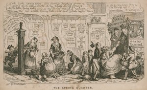 Forårskvartalet; tegneserie af George Cruikshank