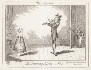 Dansetimen: den første stilling af George Cruikshank