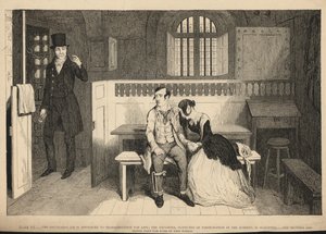 Fuldemandssønnen idømmes livsvarig fængselsstraf af George Cruikshank