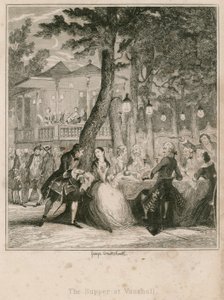 Nadveren i Vauxhall Gardens, London af George Cruikshank