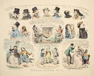 Tobaksblade nr. 1, udb. 1851. af George Cruikshank