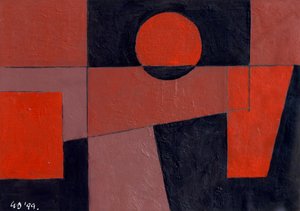 Related Reds with Black, 1999 (olie på kort)
