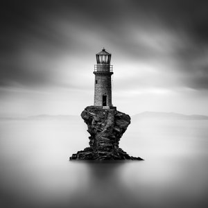 Solitary Rock-fyrtårnet af George Digalakis