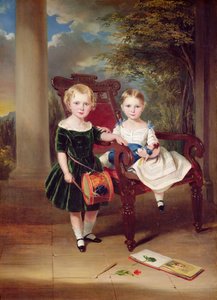 Portræt af to børn, Herbert og Rose, 1844