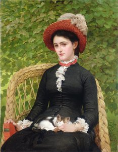 Lucy, datter af Charles Andrew (olie på lærred)