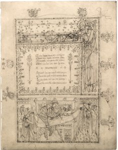 Studie til en illumination til "En drøm om en velsignet ånd"