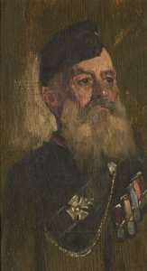 Portræt af J. Fisher, Rifle Bgde, ca. 1920 (olie på panel)
