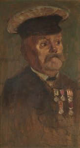 Portræt af J. Lennon, R.A., ca. 1920 (olie på panel) af George Edmund Butler
