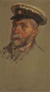 Portræt af L. Andrews, 30., ca. 1920 (olie på panel) af George Edmund Butler