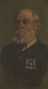 Portræt af T. Green, R.A., ca. 1920 (olie på panel) af George Edmund Butler
