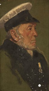 Portræt af W. Lavington, R.N., ca. 1920 (olie på panel) af George Edmund Butler