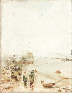 North Shields Fish Quay (olie på lærred)