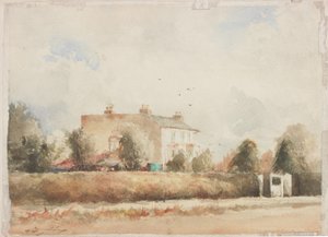 Suburban House (blyant og akvarel på papir)