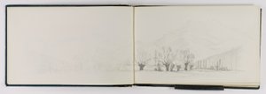 (Skitsebog) I nærheden af Aigle af George Elbert Burr