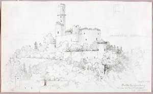 Slot Reichenberg, nær St. Goarshausen af George Elbert Burr