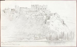 Rheinfels fra St. Goarshausen af George Elbert Burr